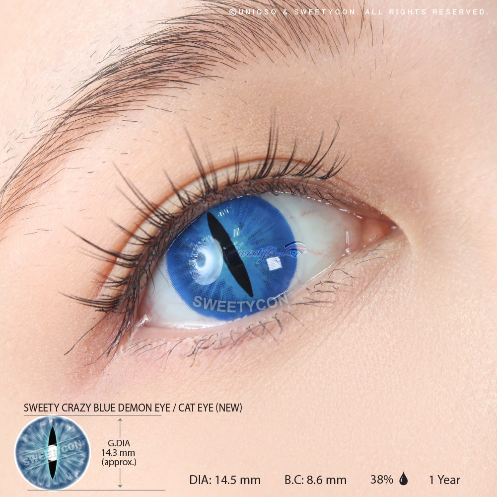 Sweety Crazy Lens Blue Demon Eye / Cat Eye (New)