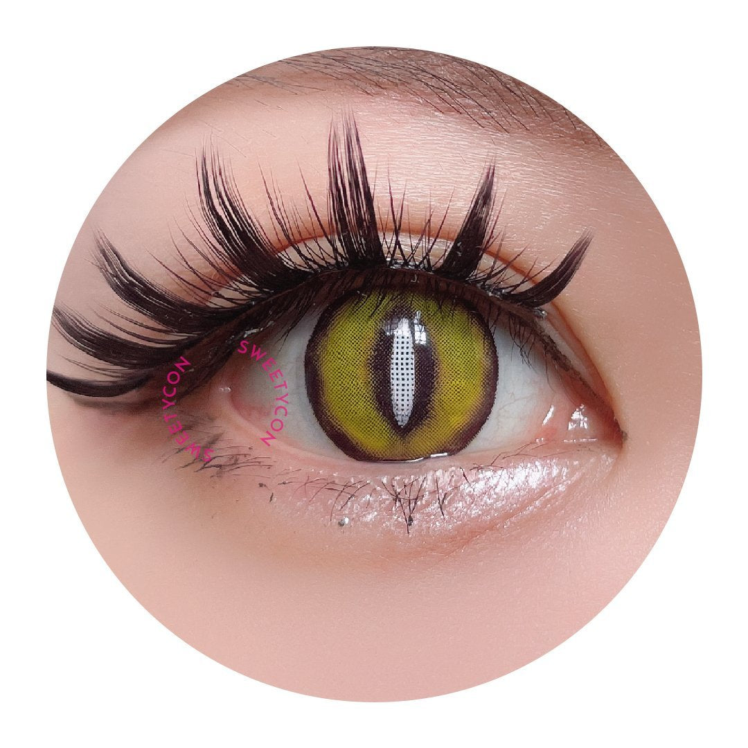 Sweety Crazy Lens Yellow Demon Eye White Slit