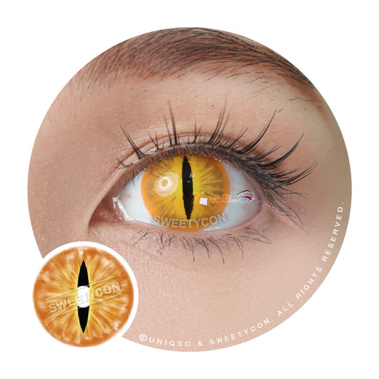 Sweety Crazy Lens Orange Demon Eye / Cat Eye (New)