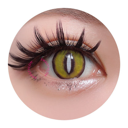Sweety Crazy Lens Yellow Demon Eye White Slit